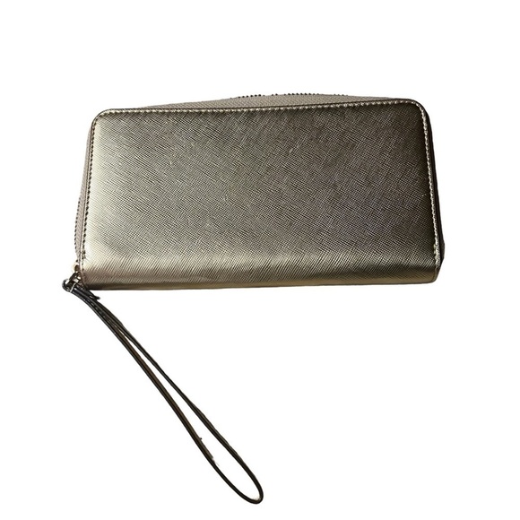 KATE SPADE Gold Metallic Cow Leather Zip Around Wallet -- it's GORGEOUS!!! - Picture 2 of 3